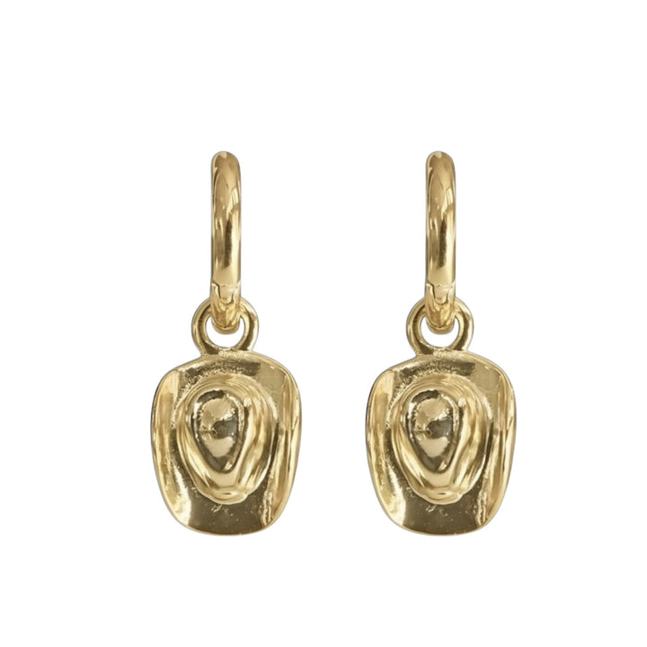 COWBOY HAT HUGGIE EARRINGS