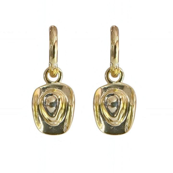 Cowboy Hat Huggie Earrings