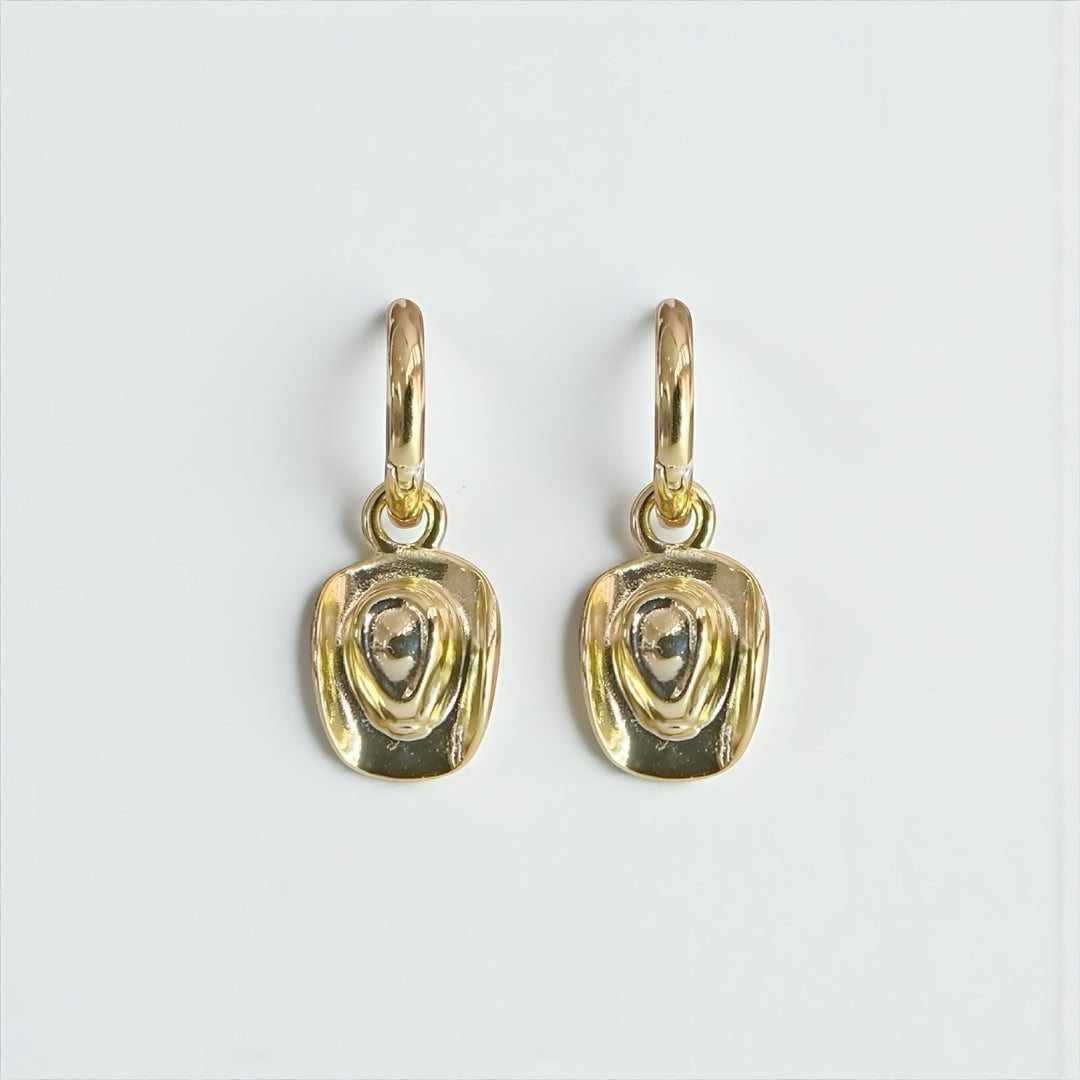 Cowboy Hat Huggie Earrings