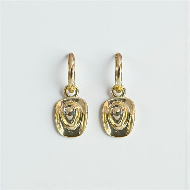 Cowboy Hat Huggie Earrings
