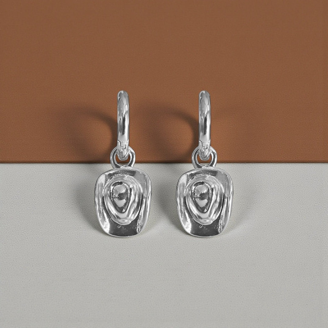 Cowboy Hat Huggie Earrings