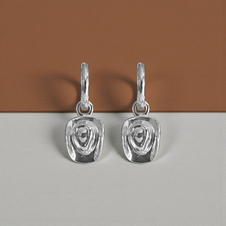 Cowboy Hat Huggie Earrings