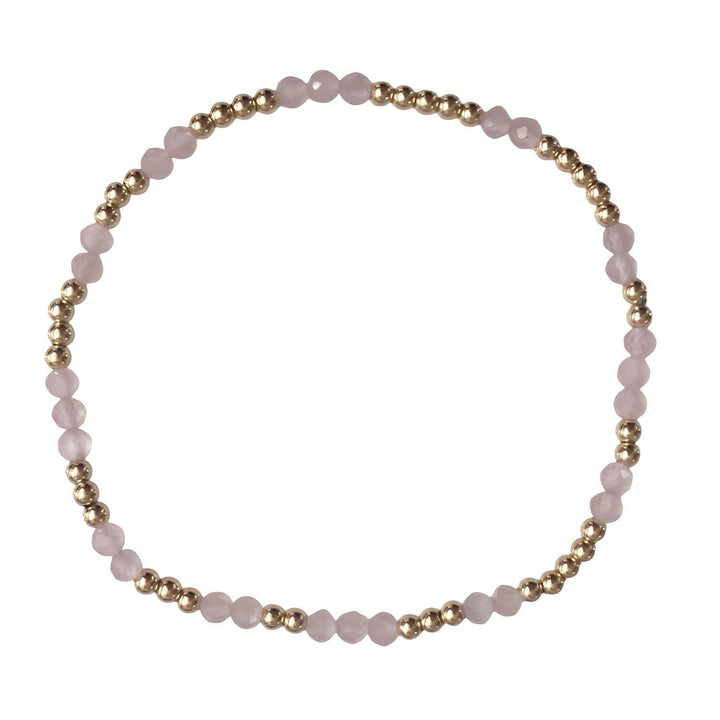 Hope Bracelet • Rose Quartz & 18k Gold-Filled Beads