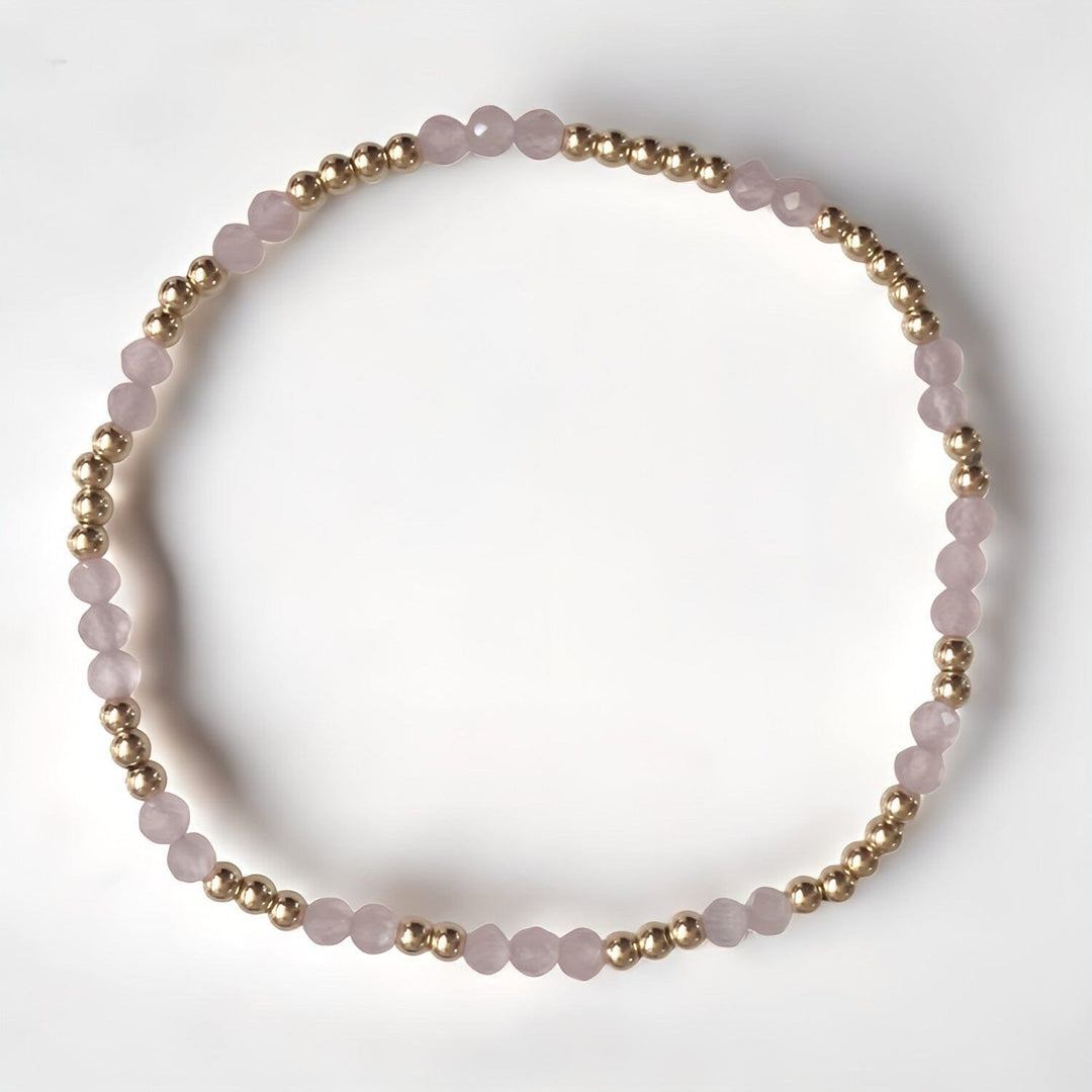 Hope Bracelet • Rose Quartz & 18k Gold-Filled Beads