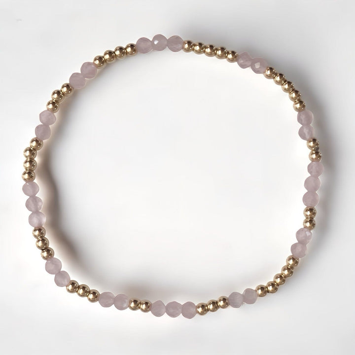 Hope Bracelet • Rose Quartz & 18k Gold-Filled Beads