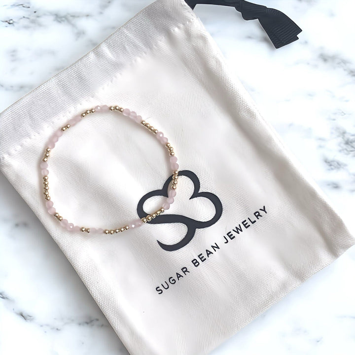 Hope Bracelet • Rose Quartz & 18k Gold-Filled Beads