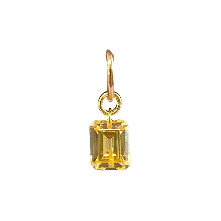 CANARY DRILLED STONE EARRING CHARM