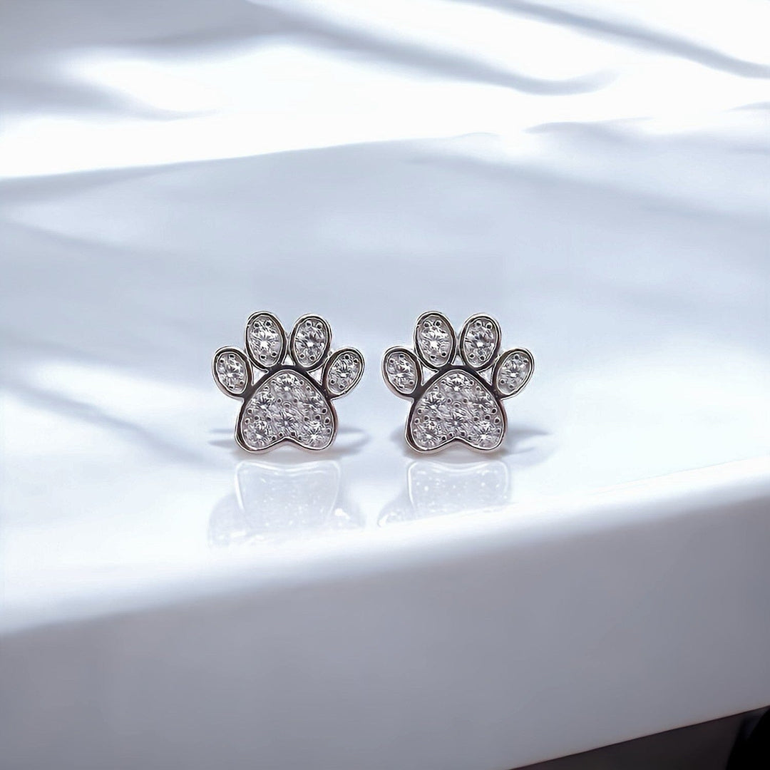 PAW PRINT STUD EARRINGS