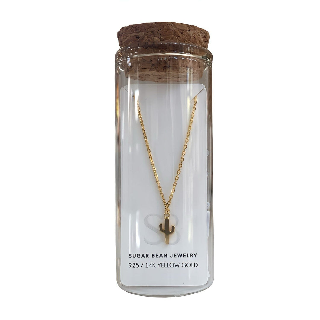 Mini Cactus Necklace – sterling silver cactus pendant necklace – Sugar Bean Jewelry