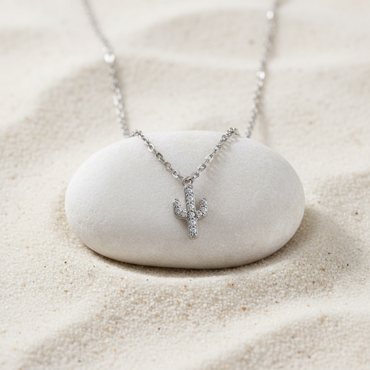 MINI PAVÉ CACTUS NECKLACE