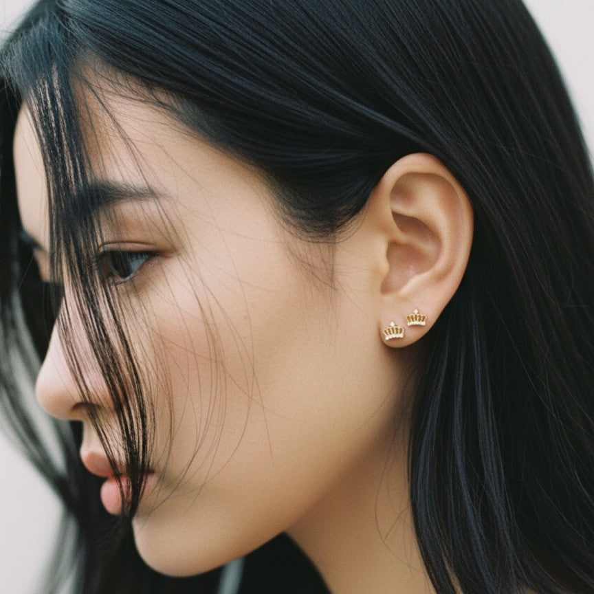 MINI CROWN STUDS