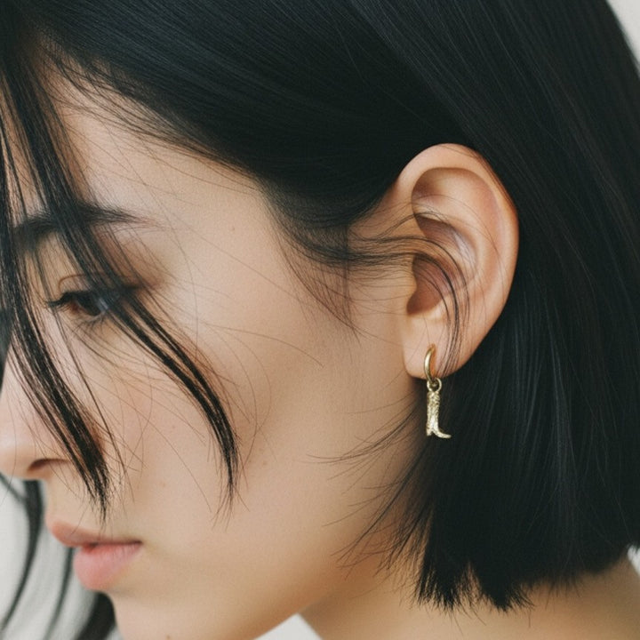 COWBOY BOOT HUGGIE EARRINGS