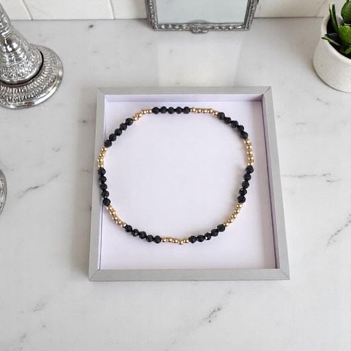 Bliss Bracelet • Black Onyx & 18k Gold-Filled Beads