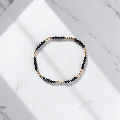 Bliss Bracelet • Black Onyx & 18k Gold-Filled Beads
