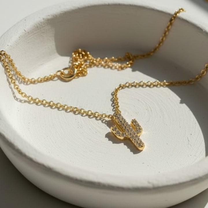PAVÉ CACTUS NECKLACE