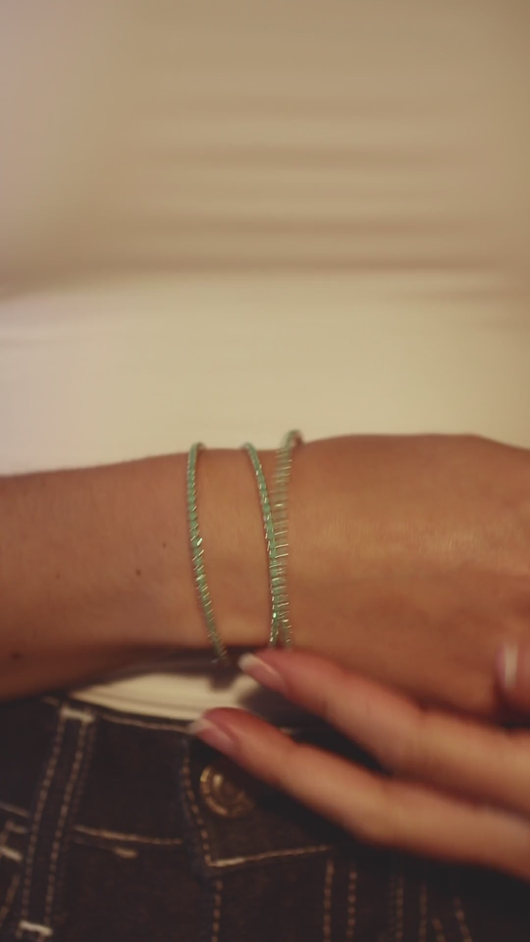 Green opal classic crystal bangles video