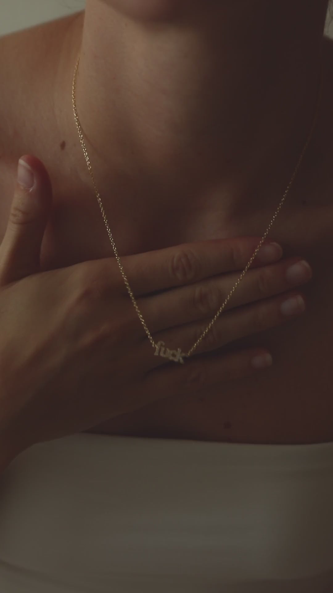 Little F gold necklace video