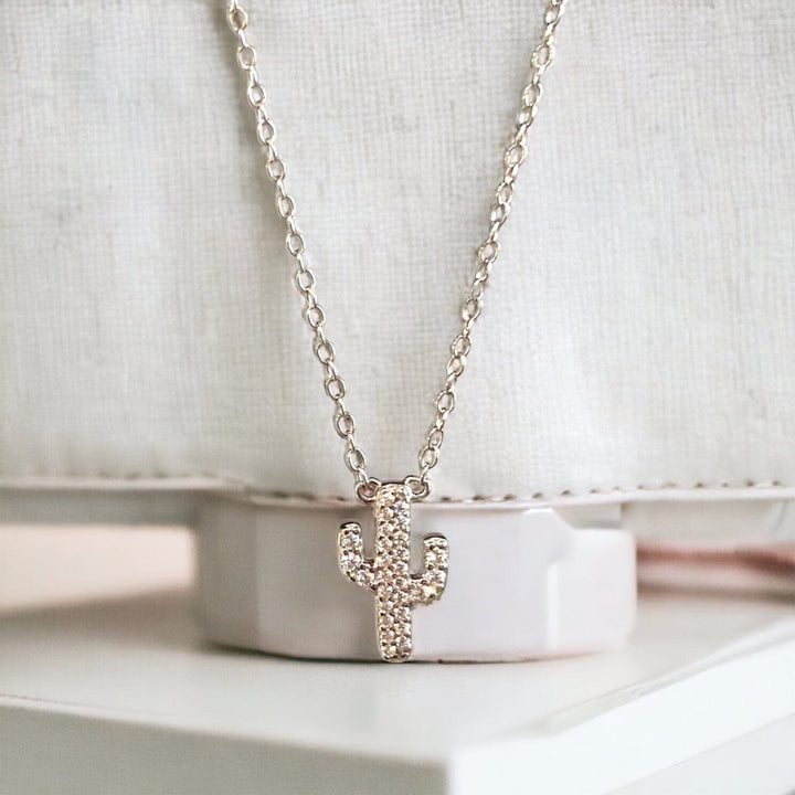 PRICKLY CACTUS PENDANT NECKLACE