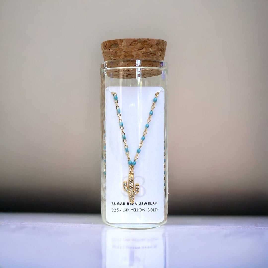 TURQUOISE RESIN PRICKLY NECKLACE