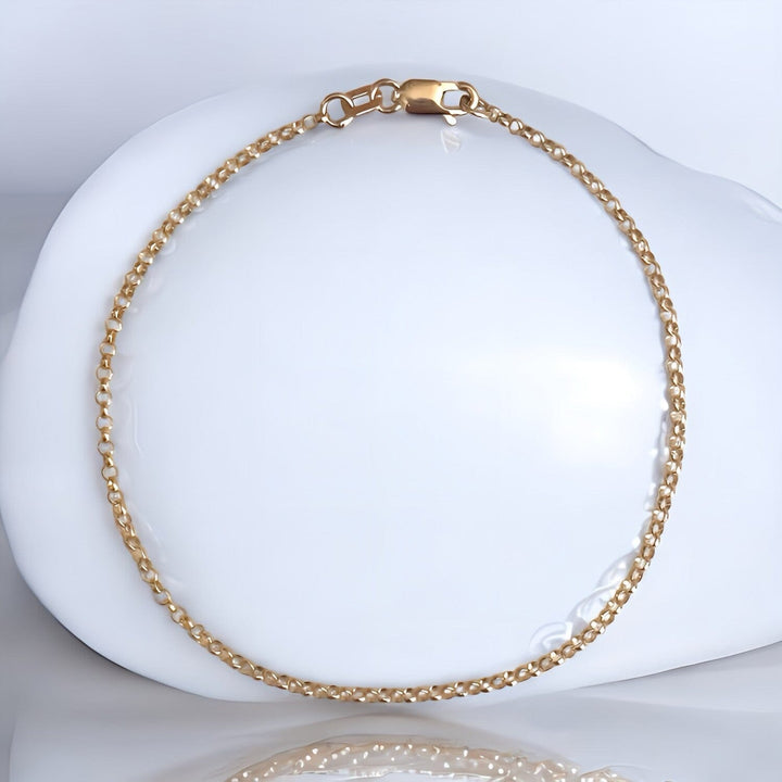 14K GOLD ROLO BRACELET