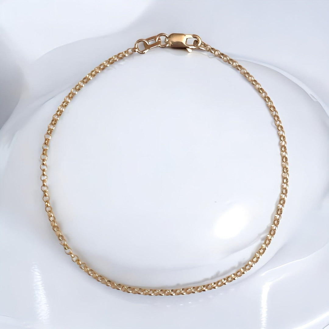 14K GOLD ROLO BRACELET