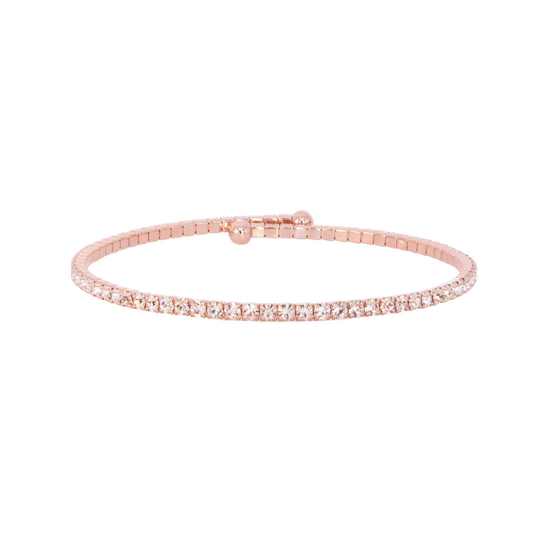 Rose gold classic crystal bangle bracelet – Sugar Bean Jewelry