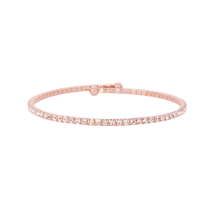 Rose gold classic crystal bangle bracelet – Sugar Bean Jewelry
