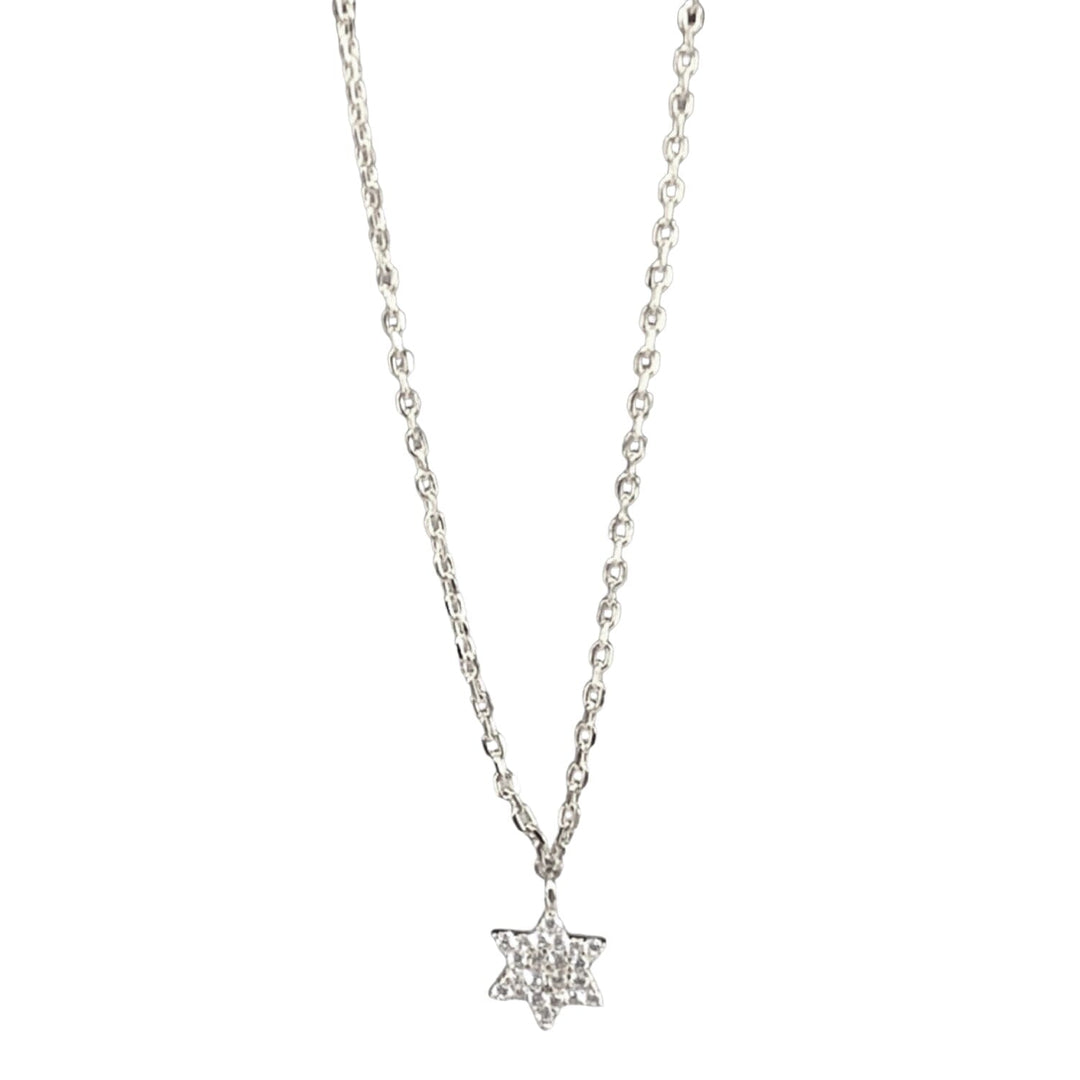 PETITE DIAMOND STAR OF DAVID NECKLACE