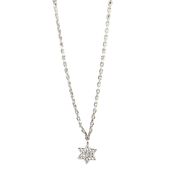 PETITE DIAMOND STAR OF DAVID NECKLACE