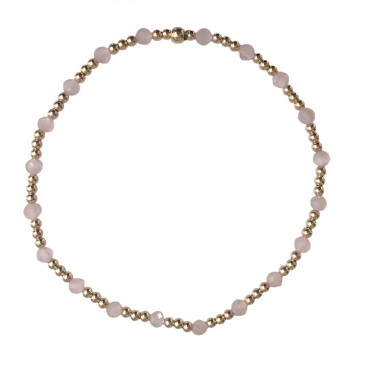 Sincerity Bracelet • Rose Quartz & 18k Gold-Filled Beads