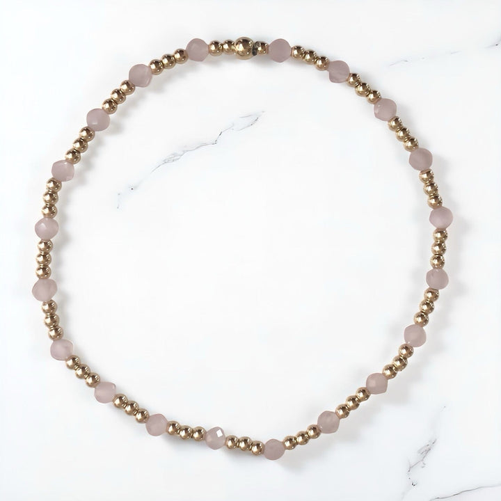 Sincerity Bracelet • Rose Quartz & 18k Gold-Filled Beads
