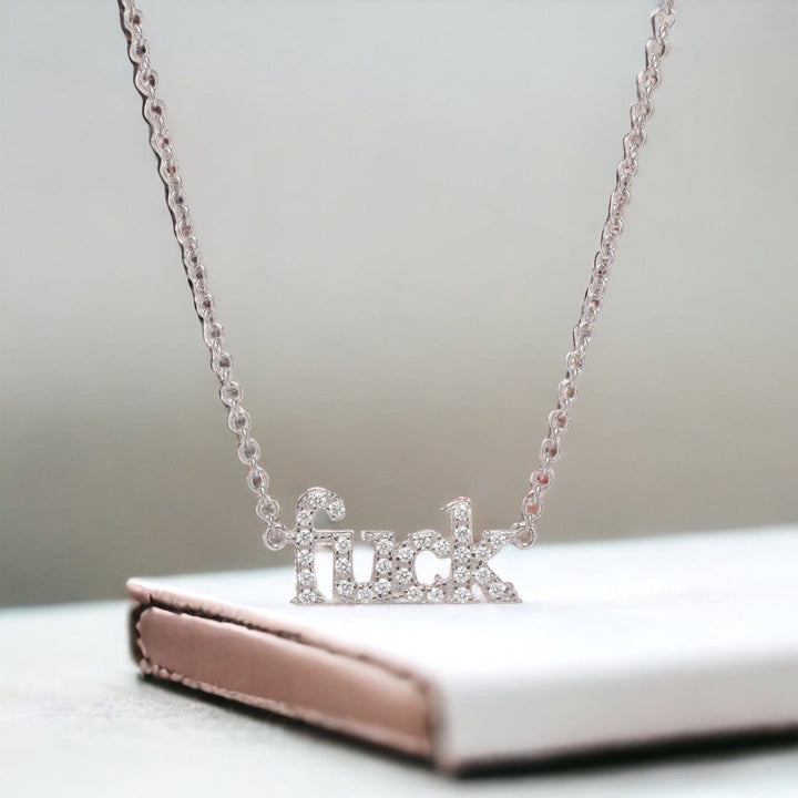 TINY FUCK NECKLACE • DAINTY 14K GOLD & STERLIN (ONLINE EXCLUSIVE)