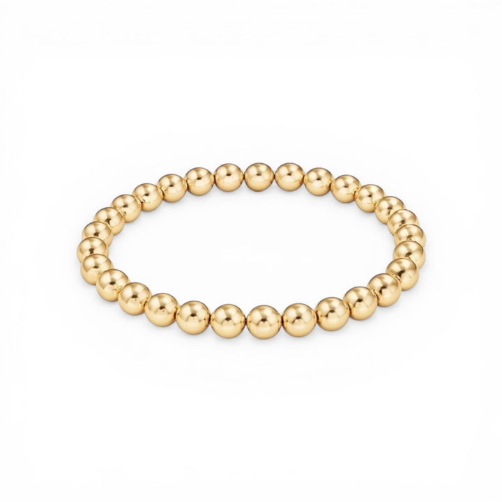 Steadfast 6mm gold filled bracelet close up – Sugar Bean Jewelry