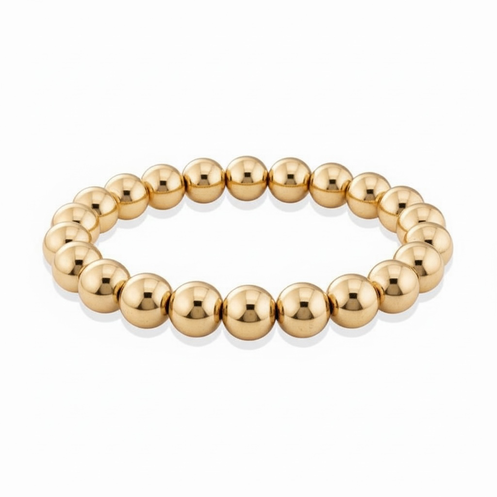 Steadfast 8mm gold filled bracelet detail – Sugar Bean Jewelry