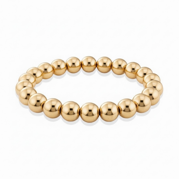 Steadfast 8mm gold filled bracelet detail – Sugar Bean Jewelry
