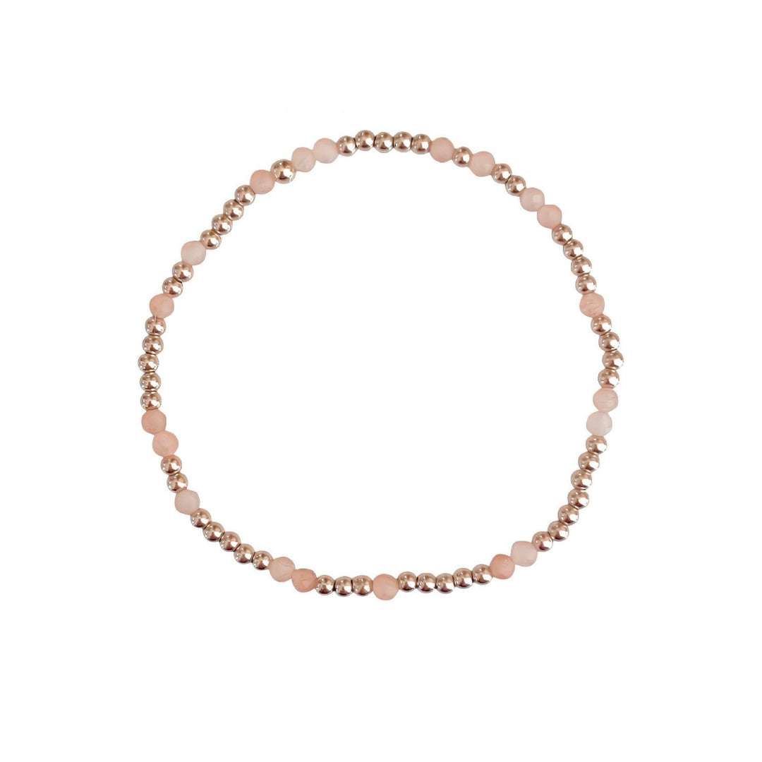 Steadfast Dawn Gold Filled Bracelet – 14k gold filled beads with sunstone – Sugar Bean Jewelry