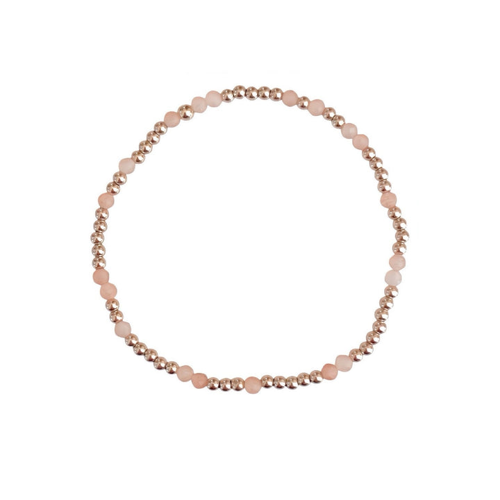 Steadfast Dawn Gold Filled Bracelet – 14k gold filled beads with sunstone – Sugar Bean Jewelry
