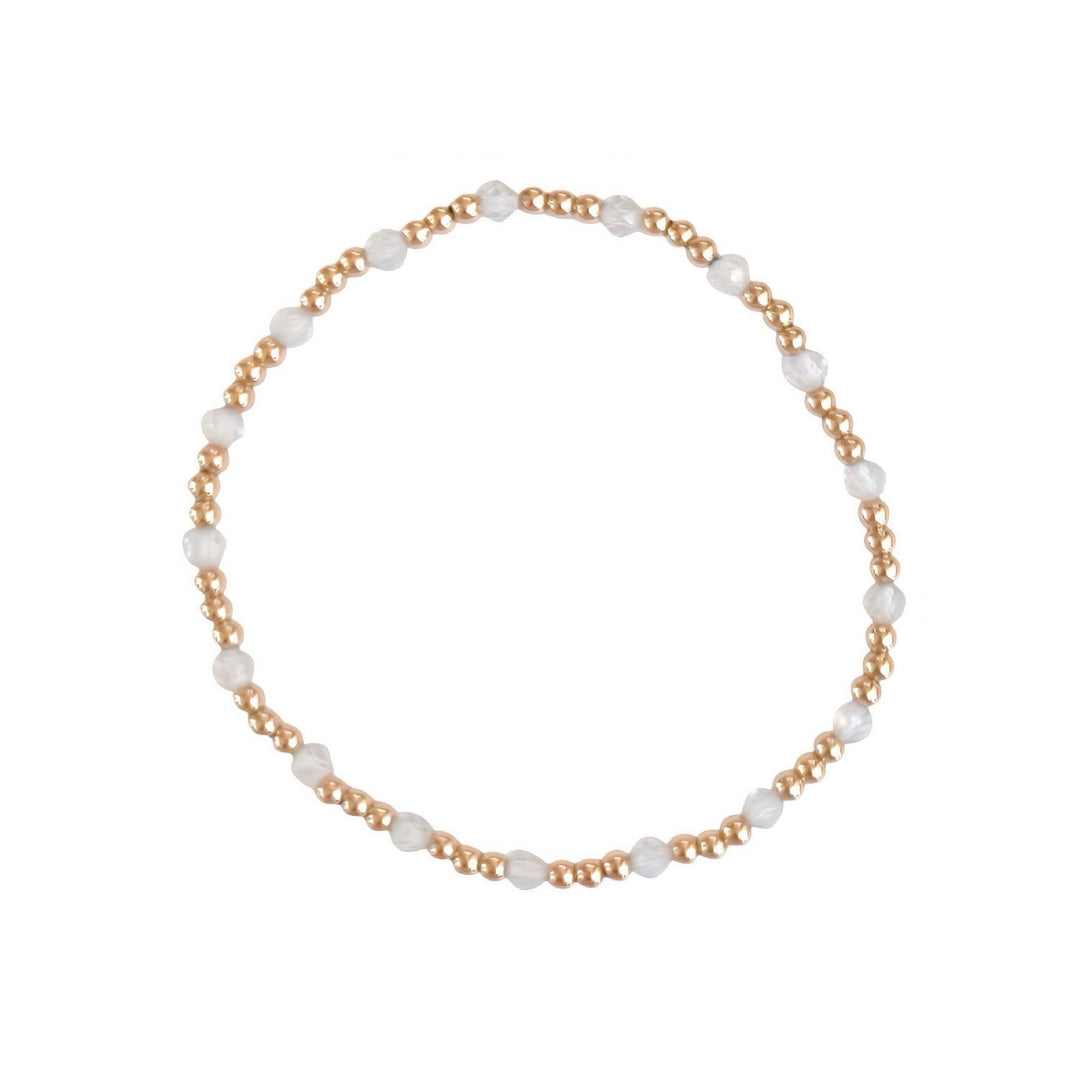 Steadfast Glow Gold Filled Bracelet – 14k gold filled beads with moonstone – Sugar Bean Jewelry