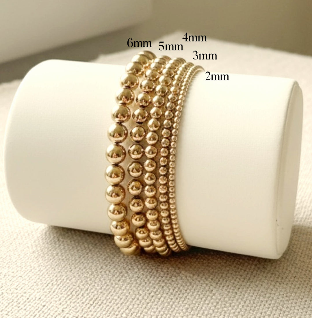 Steadfast gold filled bracelet size comparison 2mm 3mm 4mm 5mm 6mm – Sugar Bean Jewelry