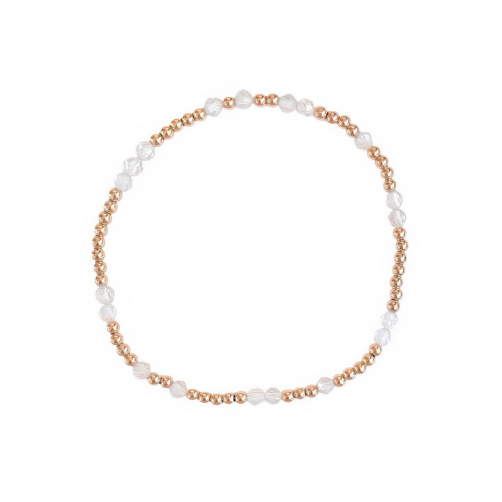 Steadfast Luna Gold Filled Bracelet – 14k gold filled beads with moonstone – Sugar Bean Jewelry
