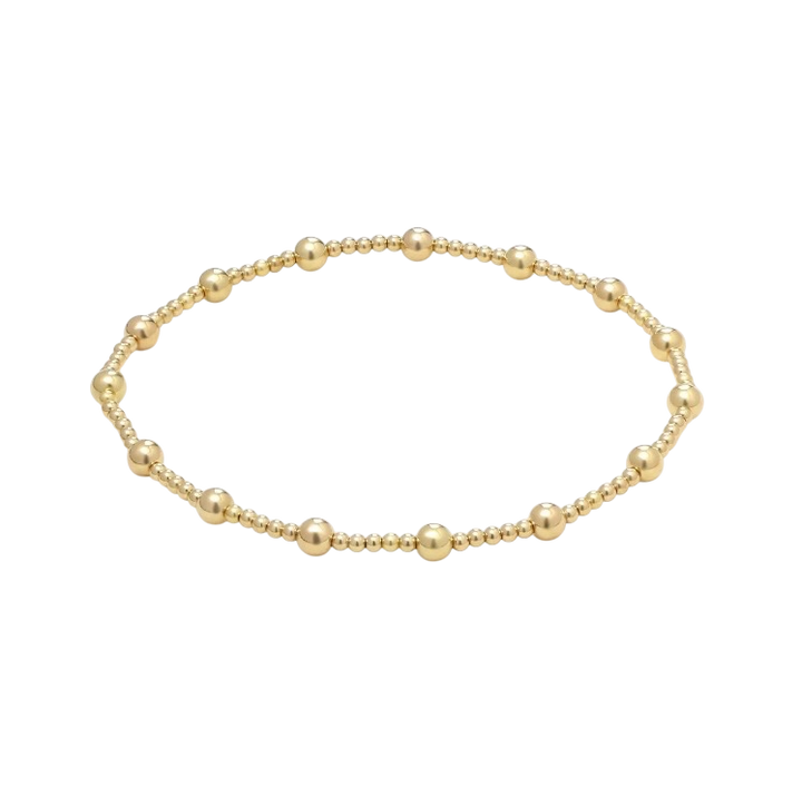Steadfast Pulse Gold Filled Bracelet – alternating 2mm and 4mm gold filled beads – Sugar Bean Jewelry