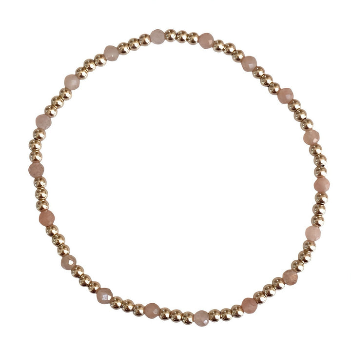 Steadfast Soleil gold filled bracelet with sunstone, detail – Sugar Bean Jewelry