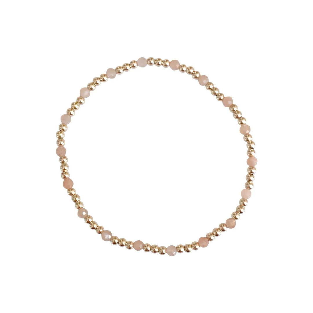 Steadfast Soleil 14k gold-filled bead bracelet with sunstone accents