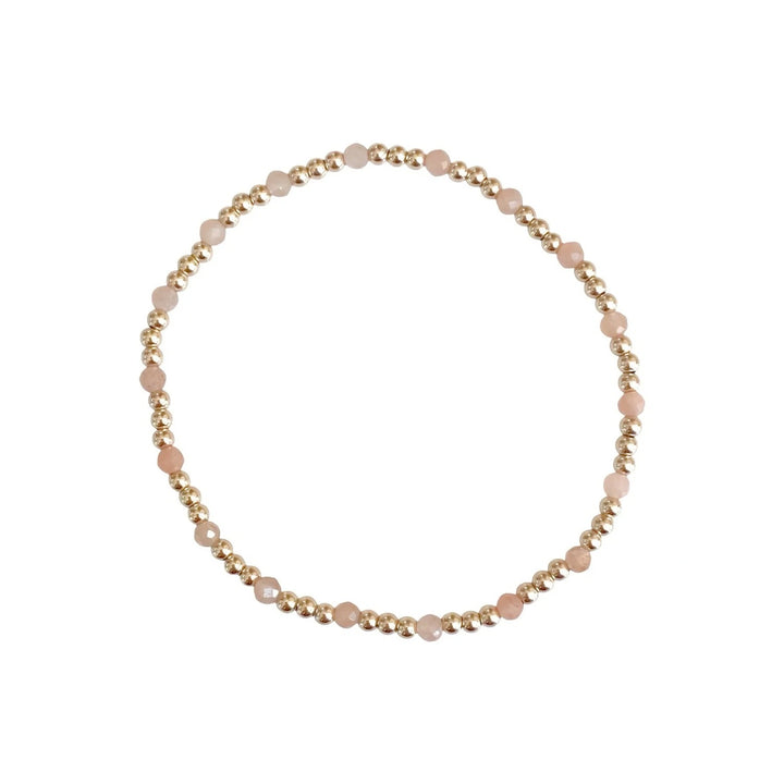 Steadfast Soleil 14k gold-filled bead bracelet with sunstone accents