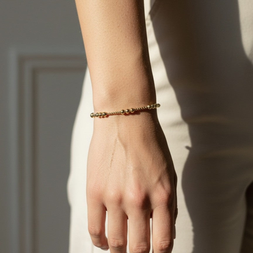 Steadfast Tempo gold filled bracelet lifestyle – Sugar Bean Jewelry