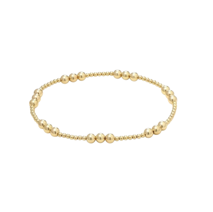 Steadfast Tempo Gold Filled Bracelet – alternating 2mm and 4mm gold filled beads – Sugar Bean Jewelry