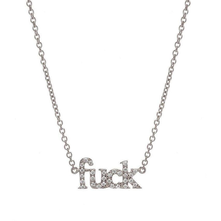 TINY FUCK NECKLACE • DAINTY 14K GOLD & STERLIN (ONLINE EXCLUSIVE)