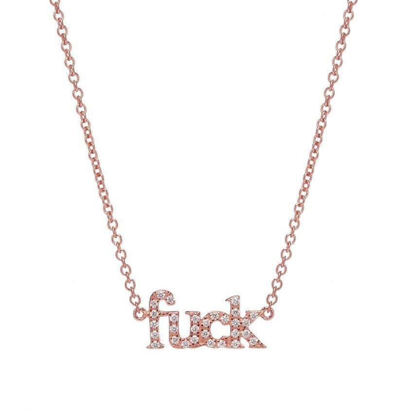 TINY FUCK NECKLACE • DAINTY 14K GOLD & STERLIN (ONLINE EXCLUSIVE)