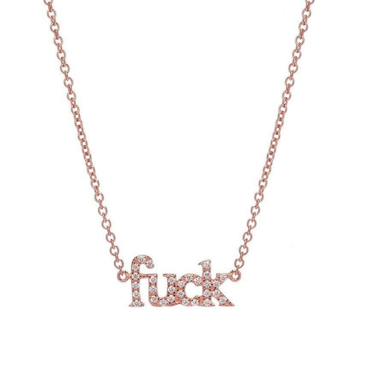TINY FUCK NECKLACE • DAINTY 14K GOLD & STERLIN (ONLINE EXCLUSIVE)