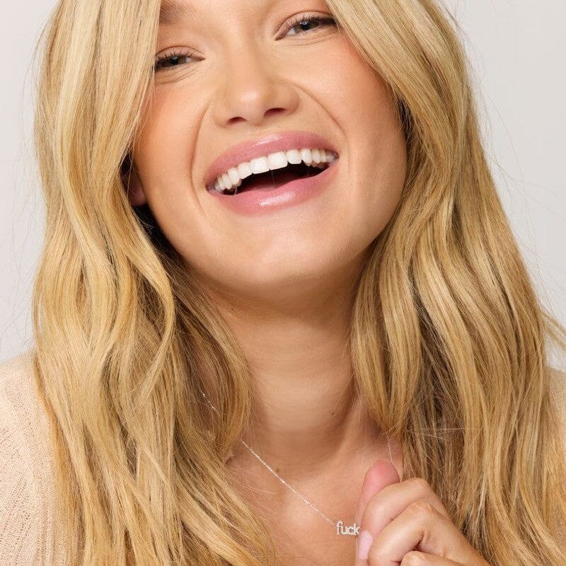 TINY FUCK NECKLACE • DAINTY 14K GOLD & STERLIN (ONLINE EXCLUSIVE)